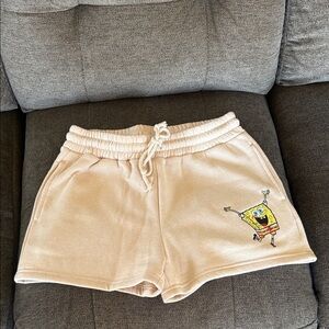 SpongeBob Women's Cream Shorts